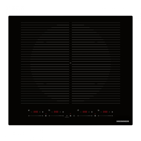 Plite pe inductie - Plita incorporabila pe inductie, control touch, boost, 4 zone de gatit, slim, 7400W, Negru, HEINNER