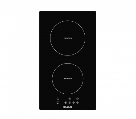 Plite pe inductie - Plita incorporabila pe inductie, touch control, 2 zone, 3500W, 9 trepte, 30cm, Samus