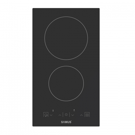 Plite vitroceramice - Plita incorporabila vitroceramica, 2 zone de gatit, 3000W, 9 trepte, touch control, Samus