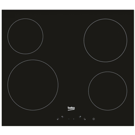 Casa & Gradina - Plita vitroceramica incorporabila, sticla, 4 zone de gatit, touch control, Negru, BEKO