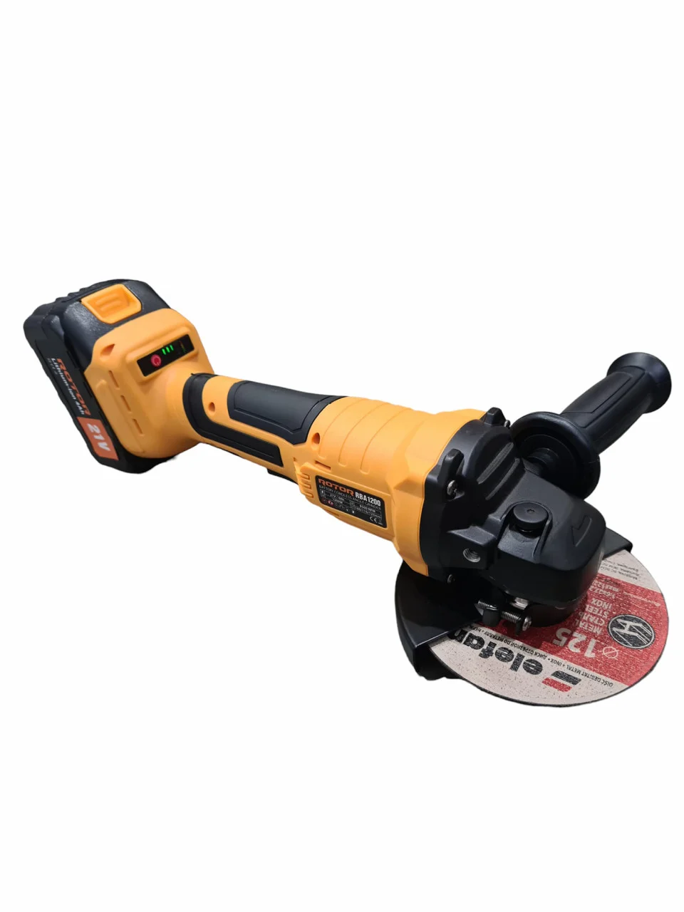 Polizor unghiular cu acumulator, 1200W, 21V, 4Ah, 125mm, variator, Rotor RBA1200 [3]