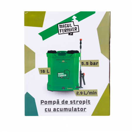 Pompa de stropit cu acumulator, 16 L, 12V, 5.5 Ah, 8 Bar, Micul Fermier [9]