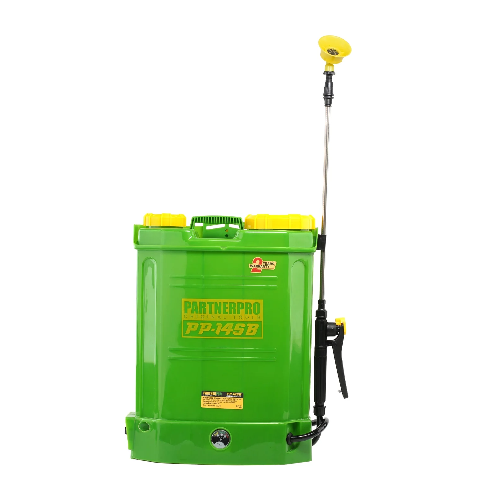 Casa & Gradina - Pompa de stropit cu acumulator, capacitate 14 L, 12 V, 8 Ah, 460 m², lance 80 cm, PARTNER PRO