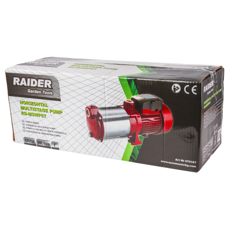 Pompa multietajata, orizontala, 1350W, 6 turbine, 5.4 mc/h, adancime 7m, 1"tol, 230 V, RAIDER [2]