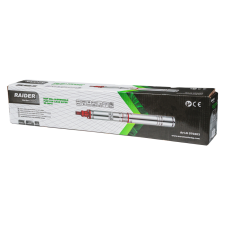Pompa submersibila, apa curata, 370 W, 6 turbine, aspiratie 15m, 72mm, 5.4 mc/h, Inox, 1"tol, RAIDER [4]