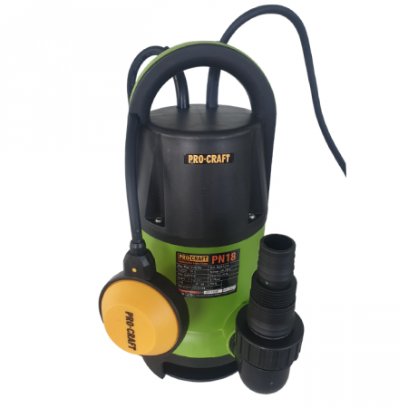 Pompe Submersibile - Pompa submersibila, apa murdara, plutitor, 750W, 12500L/h, absorbtie 8m, 1" tol, 220V, Procraft PN18