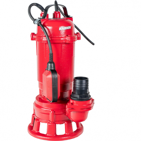Pompe Submersibile - Pompa submersibila cu tocator, apa murdara, 1100W, 18000l/h, aspiratie 7m, 230V, fonta, 2"toli, Raider RD-CAWP56