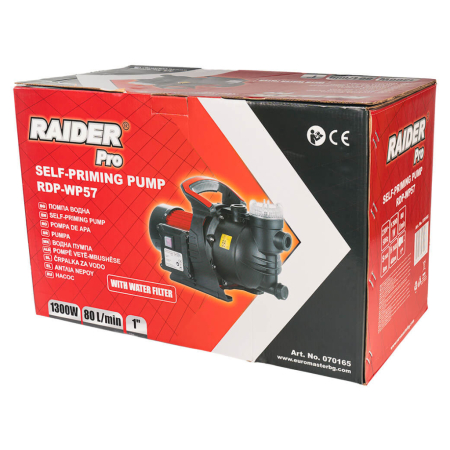 Pompa suprafata, autoamorsare, 1300W, debit 4800 l/h, 1"tol, filttru, adancime 7m, 230V, RAIDER [3]