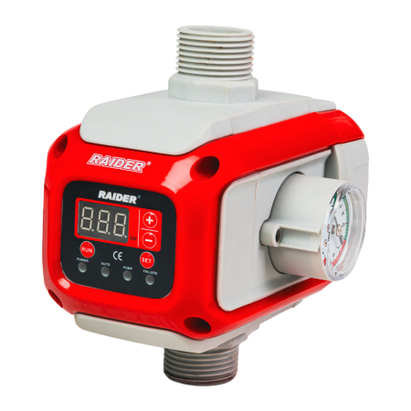 Hidrofoare - Presostat electronic, automat, hidrofor, manometru, 2200W, display, control digital, 10 bar, 1/4"tol, RAIDER