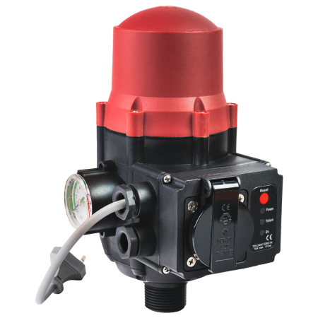 Presostat electronic, automat, priza, cablu, manometru, 2200W, 1"tol,  RAIDER [2]