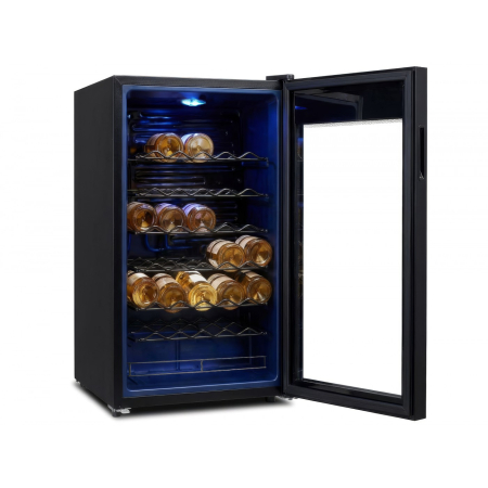 Racitor de vinuri, capacitate 34 sticle, volum 93 l, touch control, iluminare, temperatura ajustabila, 6 rafturi, Negru, SILTAL [1]