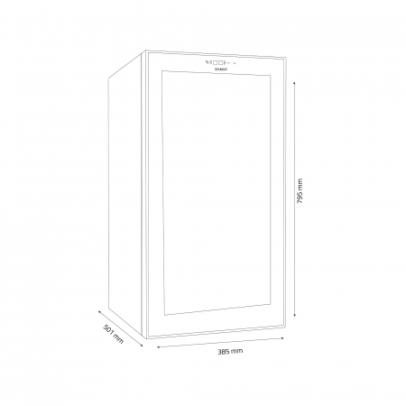 Racitor pentru vinuri, 18 sticle, 50L, Samus SRV55CRC [2]