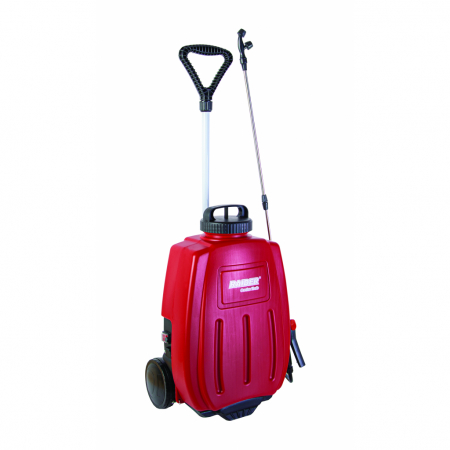 Casa & Gradina - Pompa de stropit electrica, vermorel, 16L, 12V, 8Ah, cu carucior si port USB, Raider RD-BKMD04