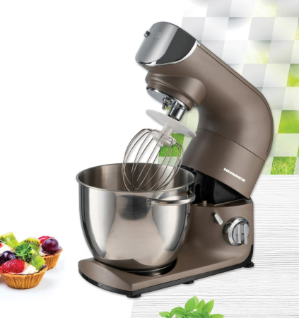 Robot de bucatarie, putere 1500 W, bol inox 5.5 L, tel inox, 6 viteze + Pulse, accesoriu masina de tocat, HEINNER [6]