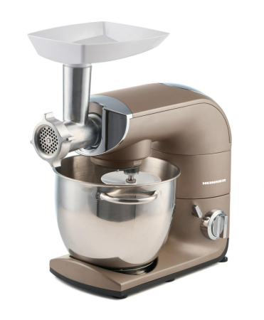 Robot de bucatarie, putere 1500 W, bol inox 5.5 L, tel inox, 6 viteze + Pulse, accesoriu masina de tocat, HEINNER [2]