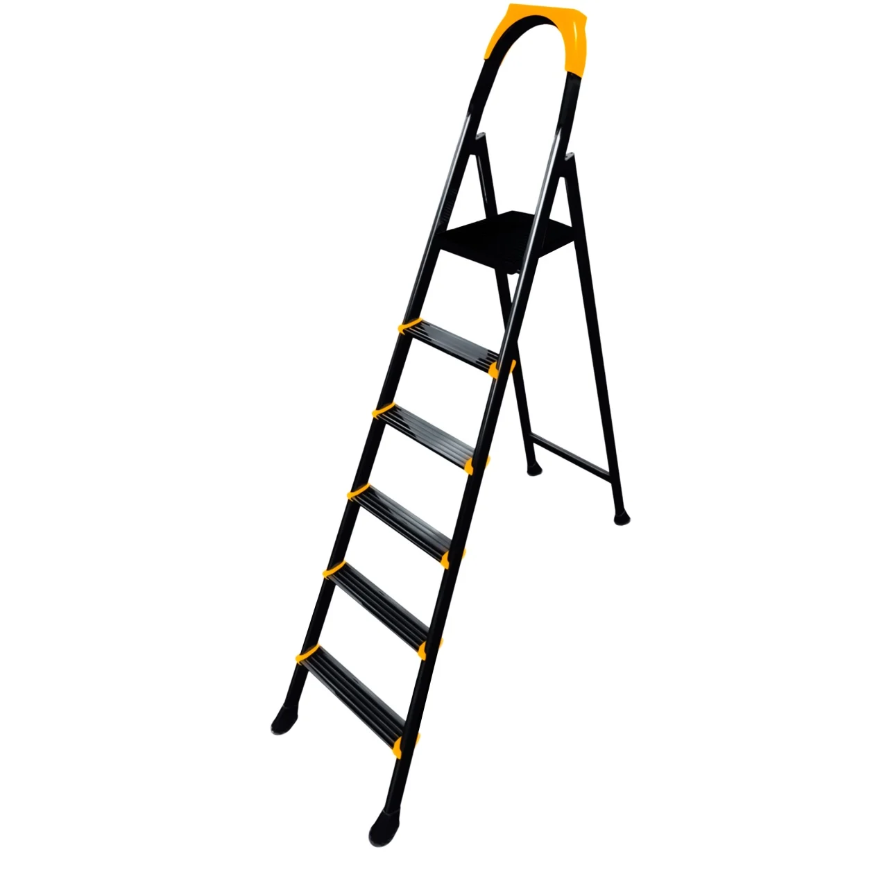 Scari - Scara pliabila, 5+1 trepte, capacitate 150 kg, 176 cm, metalica, ROTOR