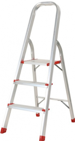 Aparate de masurat - Scara pliabila din aluminiu, 2+1 trepte, 150 kg, Rotor KMH0103