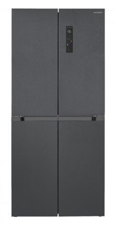 Side by Side - Side by Side HEINNER HSBS-HM505MDSINFDXE++, 505 L, Clasa E, Total No Frost, Compresor Inverter, MultiClimate, Zonă Convertibilă 80 L, Display Touch, Gri Antracit Texturat.