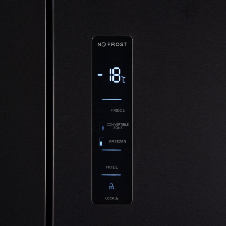 Side by Side HEINNER HSBS-HM600MDNFDXE++, 600 L, Clasa E, Total No Frost, Compresor Inverter, MultiClimate, Zonă Convertibilă 90 L, Display Touch, Gri Antracit Texturat. [1]