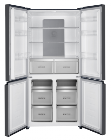 Casa & Gradina - Side by Side HEINNER HSBS-HM600MDNFDXE++, 600 L, Clasa E, Total No Frost, Compresor Inverter, MultiClimate, Zonă Convertibilă 90 L, Display Touch, Gri Antracit Texturat.