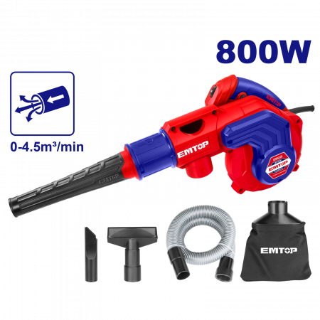 Scule Electrice - Suflanta, aspirator cu sac, 220V, 800W, 15000Rpm, EABR8001 EMTOP