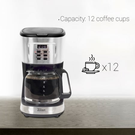 Filtru cafea digital Zilan ZLN-1440, 900 W, 1.5 l, programare si amanare [6]