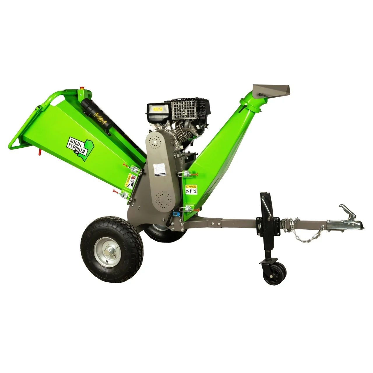 Tocator de crengi, benzina, diametru Ø150mm, carlig de remorcare, 15 Cp, 420 Cc, 25m3/h, 3600 Rpm, pentru rumegus, Micul Fermier [4]