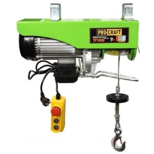 Macarale & Trolii Auto - Macara electrica, ProCraft TP1000, (palan electric, troliu), capacitate maxima de ridicare 1000kg, 1600W