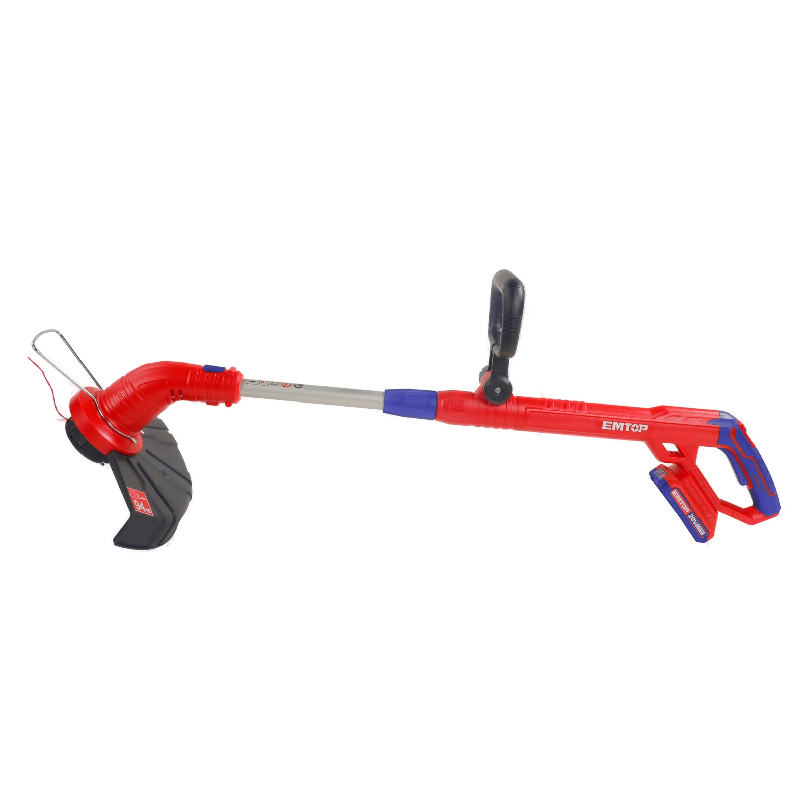 Trimmer cu acumulator, 20V, 2.0Ah, Li-ION, maner extensibil, 300mm, 8200Rpm, EMTOP [2]