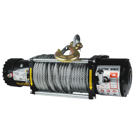 Troliu electric, 12 V, remorcare 5443 kg, 4.5 KW, cablu 29 m (9.5mm), telecomanda, RAIDER [2]