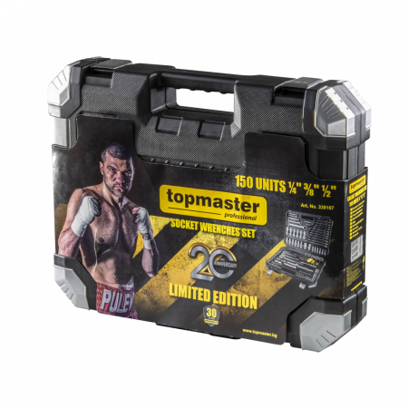 Trusa scule, 150 tubulare si combinate, 1/4"3/8"&1/2" , 4-32mm,  Crom-Vanadium, Top Master 339107, Profesionala [1]