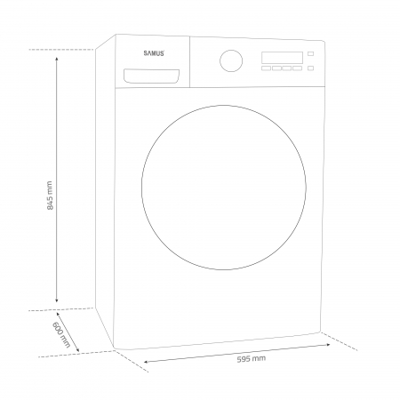Uscator de rufe, capacitate 8 kg, 16 programe, A++, Samus SGDP-822 [1]