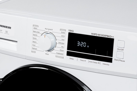 Uscator de rufe cu pompa de caldura, 16 programe, capacitate 10 kg, panou digital, clasa D, Alb, HEINNER [2]