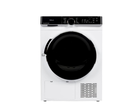 Uscatoare de rufe - Uscator de rufe cu pompa de caldura, capacitate 10 kg, motor inverter, 14 programe, clasa C, afisaj LED, lumina interior, Alb, TESLA