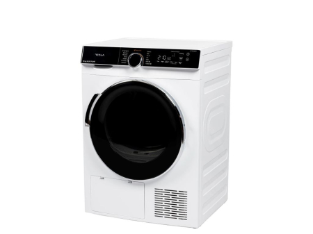 Uscator de rufe cu pompa de caldura, capacitate 10 kg, motor inverter, 14 programe, clasa C, afisaj LED, lumina interior, Alb, TESLA [1]