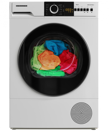 Masini de Spalat Rufe & Uscatoare - Uscator de rufe cu pompa de caldura, capacitate 10 kg, clasa A, display LED, 15 programe, Alb, HEINNER