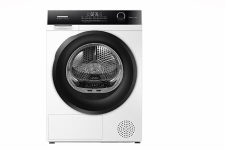 Uscatoare de rufe - Uscator de rufe cu pompa de caldura, capacitate 9 kg, 14 programe, motor inverter, touch control, Alb, HEINNER