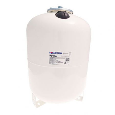 Bazine hidrofor - Vas de expansiune, vertical cu suport, Aquasystem VSV50, apa calda, volum 50 l, max 10 bari