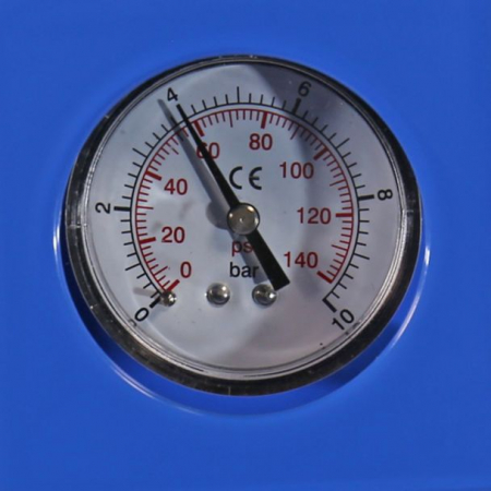 Vas de expansiune, vertical, Wassertechnik WTH300VMBLUE, apa rece, volum 300 l, 10 bari, cu suport si manometru [1]