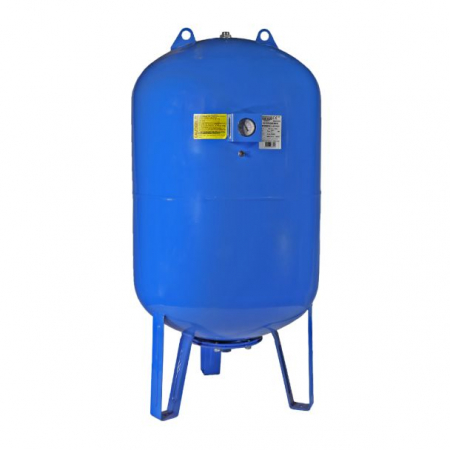Bazine hidrofor - Vas de expansiune, vertical, Wassertechnik WTH300VMBLUE, apa rece, volum 300 l, 10 bari, cu suport si manometru