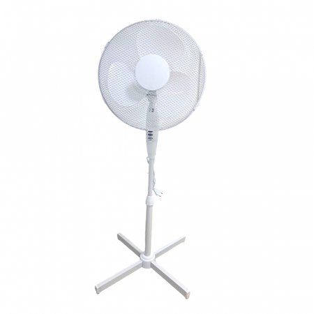 Ventilatoare - Ventilator cu picior VEN-2, 50w, 40 inch, 3 viteze, inaltime reglabila, 3 palete Alb