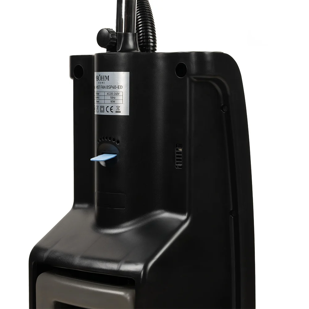 Ventilator cu pulverizare apa, umidificare, roti, capacitate 3.1 L, 3 trepte, 200 ml/h, indicator nivel apa, BOHM [6]