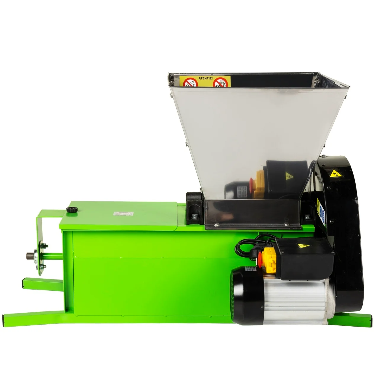 Zdrobitor de struguri electric cu desciorchinator, motor 550W, cuva 30L inox, productie 1000 kg/h, role aluminiu, 230 V, Micul Fermier [2]