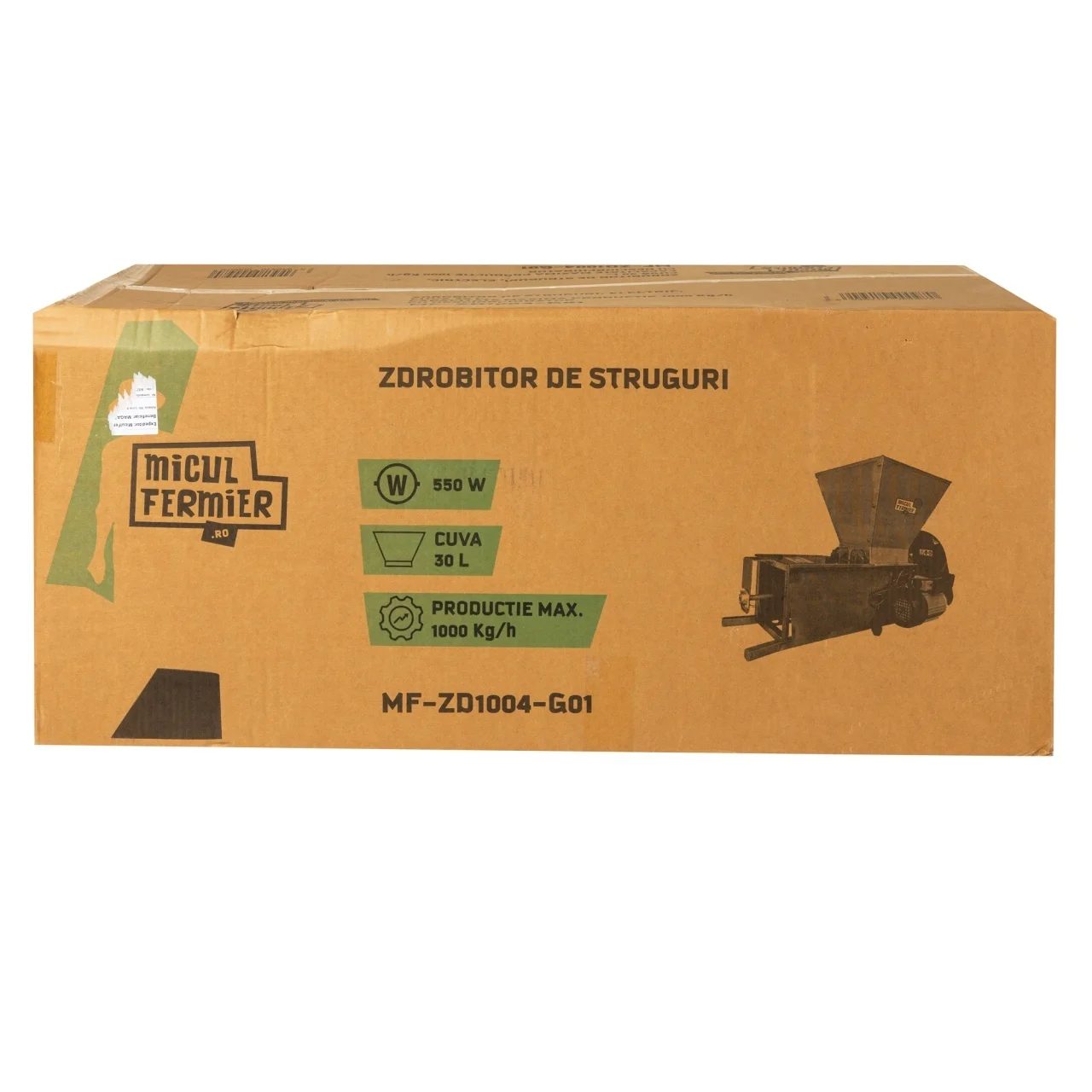 Zdrobitor de struguri electric cu desciorchinator, motor 550W, cuva 30L inox, productie 1000 kg/h, role aluminiu, 230 V, Micul Fermier [6]