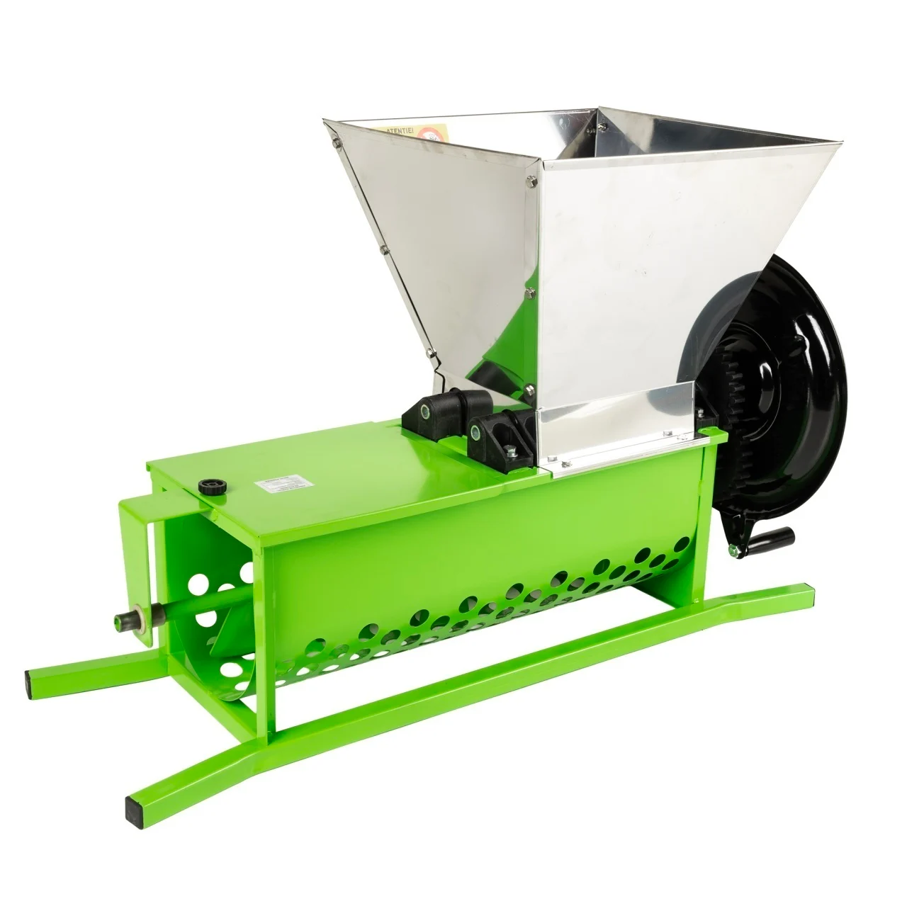 Zdrobitor de struguri manual cu desciorchinator, capacitate 30 L, productie 600 Kg/h,  Micul Fermier [4]