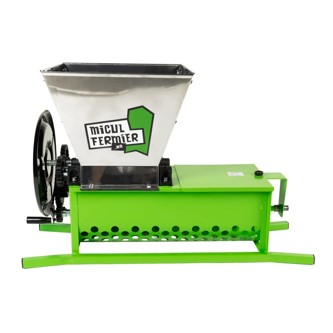 Zdrobitor de struguri manual cu desciorchinator, capacitate 30 L, productie 600 Kg/h,  Micul Fermier [2]