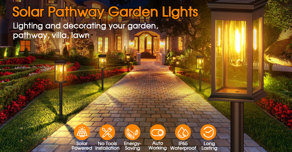 a 8579 - Set 2 lampi solare LED Rovo XHL-652, lumina alb cald - Solgarden