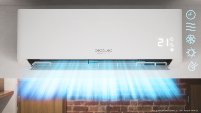 Aer conditionat Cecotec EnergySilence12000 AirClima Connected, 12000 BTU, Wifi, A++, 25 m2, Control dinTelefon, Incalzire, Dezumidificare, 5 moduri si 3 optiuni de operare cu 8 viteze [8]