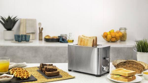 Prajitor de paine Cecotec YummyToast Double, 850 W, Inox, Indicator cu luminare LED [3]