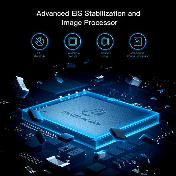 Camera video sport Apeman A100 TRAWO, 4K/50fps, Wi-Fi, Stabilizator imagine, waterproof 40m, 2-inch, 2 Acumulatori [3]